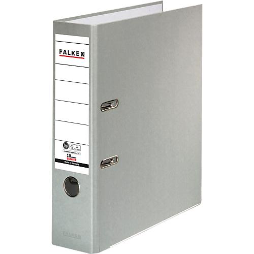 FALKEN Recycolor Ordner, DIN A4, Rückenbreite 80 mm, grau