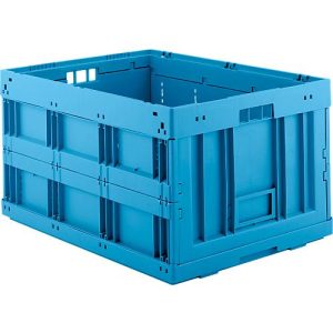 Faltbox SSI Schäfer Serie FK 8450, Euro-Maß, Volumen 180 l, mit Durchfassgriffen, L 800 x B 600 x H 450 mm, Polypropylen, blau Faltbox SSI Schäfer Serie FK 8450, Euro-Maß, Volumen 180 l, mit Durchfassgriffen, L 800 x B 600 x H 450 mm, Polypropylen, blau