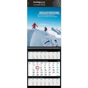 Faltkalender Schäfer Shop Select Motivation, Datumsschieber, Kalendarium D/E/Fr/I, B 300 x H 740 mm