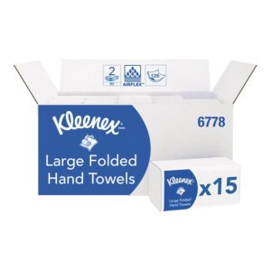 Falttuch KLEENEX® 6778 2-lagig weiß L320xB215ca.mm 15 Pk.x124 Tü.=1860 Tü. Falttuch KLEENEX® 6778 2-lagig weiß L320xB215ca.mm 15 Pk.x124 Tü.=1860 Tü.