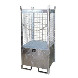 Fass-Stapelpalette Bauer FSP-1 D, Drahtgitter-Wände, Kapazität 1 x 200 l Fass, verzinkt Fass-Stapelpalette Bauer FSP-1 D, Drahtgitter-Wände, Kapazität 1 x 200 l Fass, verzinkt
