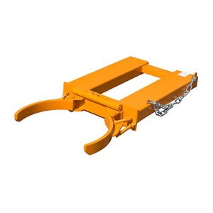 Fassgreifer BAUER FK-I, Stahl, 500 kg Tragkraft, für 200 l Fässer, B 1285 x T 600 x H 165 mm, orange Fassgreifer BAUER FK-I, Stahl, 500 kg Tragkraft, für 200 l Fässer, B 1285 x T 600 x H 165 mm, orange