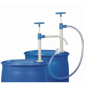 Fasspumpe, 0,3 l/Hub, Polypropylen, Eintauchtiefe 1500 mm, 1,2 m PVC-Schlauch und Absperrhahn, für Chemikalien Fasspumpe, 0,3 l/Hub, Polypropylen, Eintauchtiefe 1500 mm, 1,2 m PVC-Schlauch und Absperrhahn, für Chemikalien