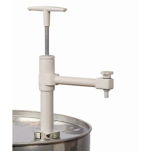 Fasspumpe, 0,4 l/Hub, Polytetrafluorethylen (PTFE), Eintauchtiefe 950 mm, Absperrhahn, für hochreine Flüssigkeiten Fasspumpe, 0,4 l/Hub, Polytetrafluorethylen (PTFE), Eintauchtiefe 950 mm, Absperrhahn, für hochreine Flüssigkeiten