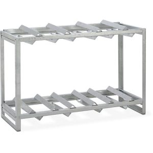 Fassregal für CEMO Gefahrstoffdepot 320 und 400, Stahl verzinkt, für 2x 200 l oder 3x 60 l Fässer, B 1350 x T 520 x H 900 mm Fassregal für CEMO Gefahrstoffdepot 320 und 400, Stahl verzinkt, für 2x 200 l oder 3x 60 l Fässer, B 1350 x T 520 x H 900 mm