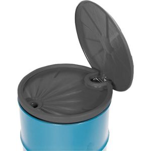 Fasstrichter, Polyethylen, blau, Ø 605 x H 145 mm, Füllvolumen 5 l, mit Deckel Fasstrichter, Polyethylen, blau, Ø 605 x H 145 mm, Füllvolumen 5 l, mit Deckel