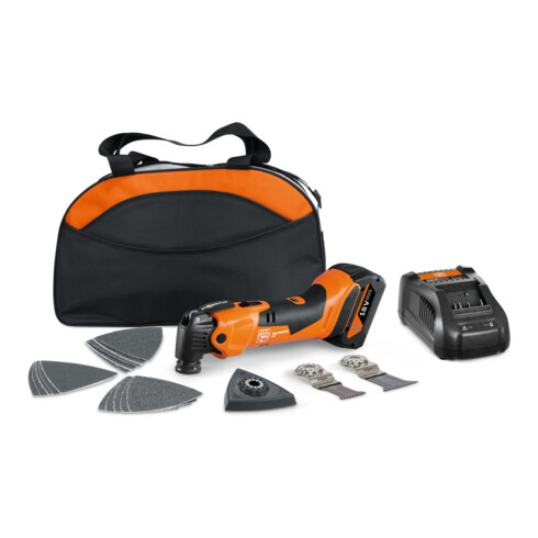 Fein Akku-Oszillierer - Akku MULTIMASTER AMM 500 PLUS 4 Ah in Nylon-Tasche mit Akku und Schnellladegerät