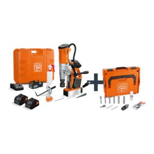 Fein Akku-Universal-Magnet-Kernbohrmaschine bis 35 mm mit Anwenderset, AKBU 35 PMQW 18 V AS Construction-Site 2x 8 Ah Set 3/4 in Weldon/HSS NOVA 50 Fein Akku-Universal-Magnet-Kernbohrmaschine bis 35 mm mit Anwenderset, AKBU 35 PMQW 18 V AS Construction-Site 2x 8 Ah Set 3/4 in Weldon/HSS NOVA 50