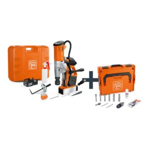 Fein Akku-Universal-Magnet-Kernbohrmaschine bis 35 mm mit Anwenderset, AKBU 35 PMQW AS Construction-Site Set 3/4 in Weldon/HSS NOVA 50 Fein Akku-Universal-Magnet-Kernbohrmaschine bis 35 mm mit Anwenderset, AKBU 35 PMQW AS Construction-Site Set 3/4 in Weldon/HSS NOVA 50
