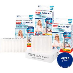 Feinstaubfilter tesa® Clean Air®, für Drucker/Fax/Kopierer, Größe L + 1 x 75 ml Dose Nivea-Creme GRATIS Feinstaubfilter tesa® Clean Air®, für Drucker/Fax/Kopierer, Größe L + 1 x 75 ml Dose Nivea-Creme GRATIS