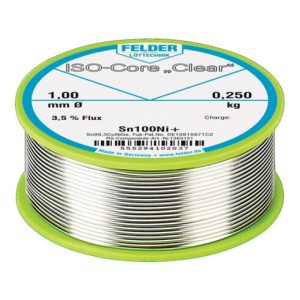 Felder Lötdraht ISO-Core® Clear 2mm 250g Sn100Ni+ Felder Lötdraht ISO-Core® Clear 2mm 250g Sn100Ni+