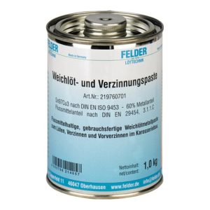 Felder Weichlöt- u.Verzinnungspaste 230-250GradC 1kg S-Sn97Cu3 Felder Weichlöt- u.Verzinnungspaste 230-250GradC 1kg S-Sn97Cu3