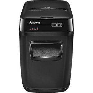 Fellowes Aktenvernichter AutoMax 200C, mobil, Partikelschnitt 4 x 38 mm, bis 180 Blatt, P4, Autopapiereinzug, 32 l