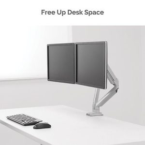 Fellowes Dual Monitorarm Platinum, für 2 Displays bis 32″ & bis 8 kg, schwenk- & neigbar, um 360° drehbar, 2 USB-Ports, Kabelmanagement, silber Fellowes Dual Monitorarm Platinum, für 2 Displays bis 32″ & bis 8 kg, schwenk- & neigbar, um 360° drehbar, 2 USB-Ports, Kabelmanagement, silber