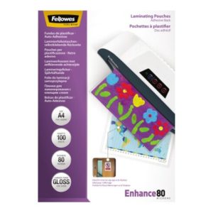 Fellowes Laminierfolie Enhance 80 5302202 DIN A4 tr 100 St./Pack. Fellowes Laminierfolie Enhance 80 5302202 DIN A4 tr 100 St./Pack.