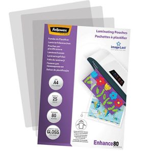 Fellowes Laminierfolie ImageLast, glänzend, DIN A4, Stärke 80 Mikron, 25 Stück Fellowes Laminierfolie ImageLast, glänzend, DIN A4, Stärke 80 Mikron, 25 Stück