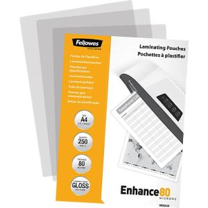 FELLOWES Laminierfolien, DIN A4, 80 mic., 250 Stück FELLOWES Laminierfolien, DIN A4, 80 mic., 250 Stück