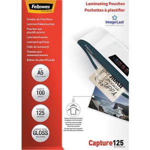 FELLOWES Laminierfolien, DIN A5, 125 mic, 100 Stück FELLOWES Laminierfolien, DIN A5, 125 mic, 100 Stück