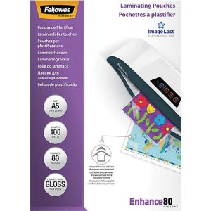 FELLOWES Laminierfolien, DIN A5, 80 mic, 100 Stück FELLOWES Laminierfolien, DIN A5, 80 mic, 100 Stück