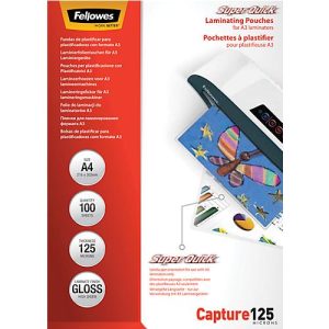 FELLOWES Laminierfolien, Quick-Folien, DIN A4, 125 mic., 100 Stück FELLOWES Laminierfolien, Quick-Folien, DIN A4, 125 mic., 100 Stück