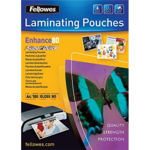 FELLOWES Laminierfolien, Quick-Folien, DIN A4, 80 mic., 100 Stück FELLOWES Laminierfolien, Quick-Folien, DIN A4, 80 mic., 100 Stück