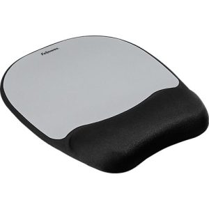 Fellowes Mauspad mit Handgelenkauflage, mit Memory Foam, schwarz/silber Fellowes Mauspad mit Handgelenkauflage, mit Memory Foam, schwarz/silber