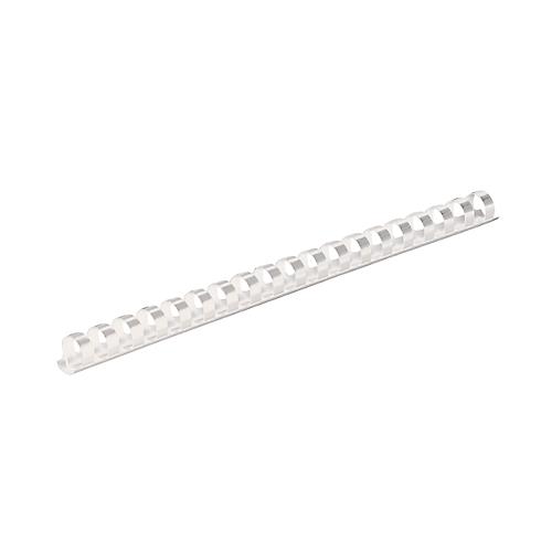 Fellowes Plastik-Binderücken, Format 10 mm, 25 Stück, f. Plastikbindemaschinen, weiss, 25 Stück