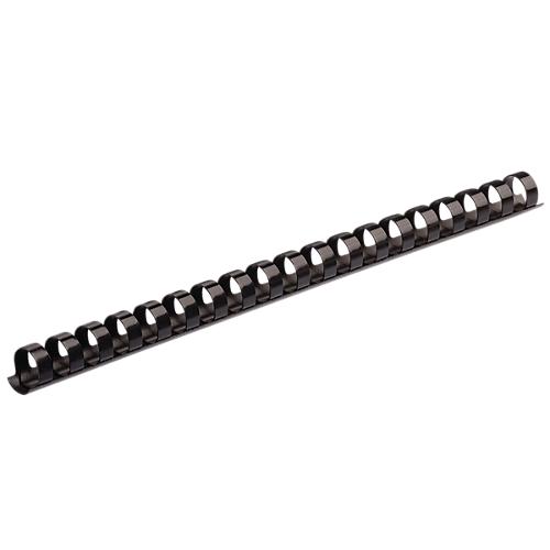 Fellowes Plastik-Binderücken, Format 8 mm, 25 Stück, f. Plastikbindemaschinen, schwarz, 25 Stück