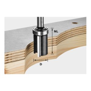 Festool Bündigfräser HW Schaft 8 mm D19/NL25 (mit Anlaufkugellager) Festool Bündigfräser HW Schaft 8 mm D19/NL25 (mit Anlaufkugellager)
