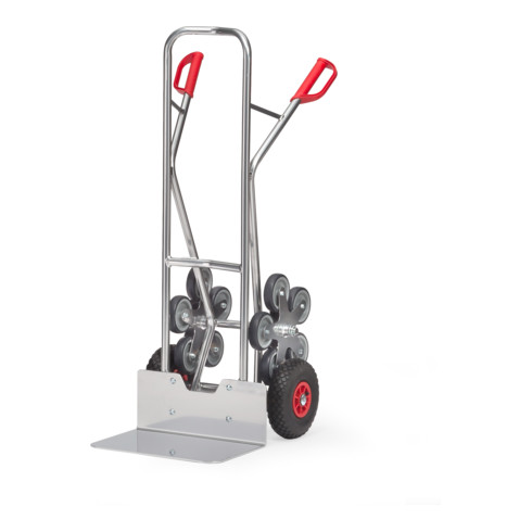 Fetra Alu-Treppenkarre 1328 5-arm. Rad-Stern - Tragkraft 200kg Schaufel 30x48cm