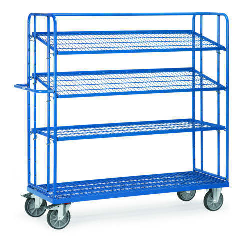 fetra Etagenwagen 4495 mit 4 Böden - Tragkraft 500kg TPE-Reifen