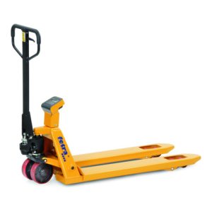 fetra Gabelhubwagen mit Waage 2122 – Tragkraft 2000kg Polyurethan-Reifen