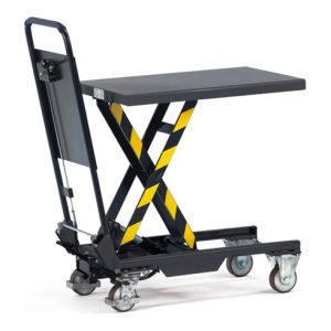 fetra Hubtischwagen 6831 – Tragkraft 150kg Polyurethan-Reifen