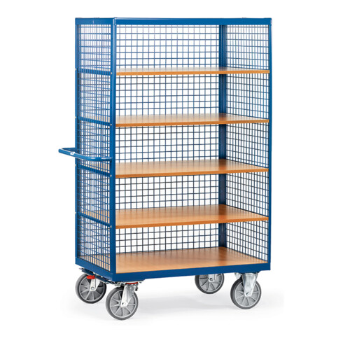 fetra Kastenwagen 3393 mit Gitterwänden - Tragkraft 750kg TPE-Reifen