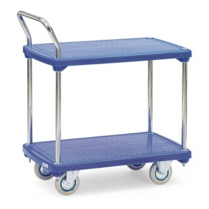fetra Kunststoffplattenwagen 3132 – Tragkraft 200kg Vollgummi-Reifen
