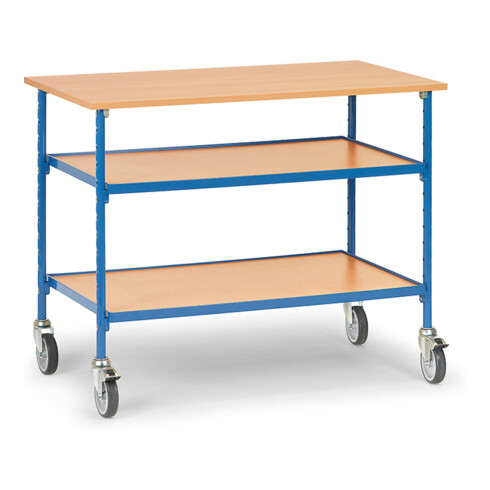 fetra Rolltisch 5862 mit 2 Ablageböden