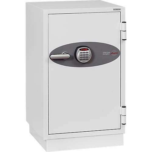 Feuerschutzschrank FS 0442, Elektronikschloss, B 520 x T 520 x H 820 mm, Stahl, signalweiß RAL 9003