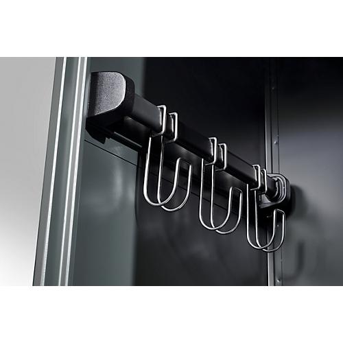 Feuerwehrspind C+P Evolo PRAKTUS, 2 Abteile, mit Sockel, Bodengleiter, B 800 x T 500 x H 1850 mm, RAL 7035 Lichtgrau