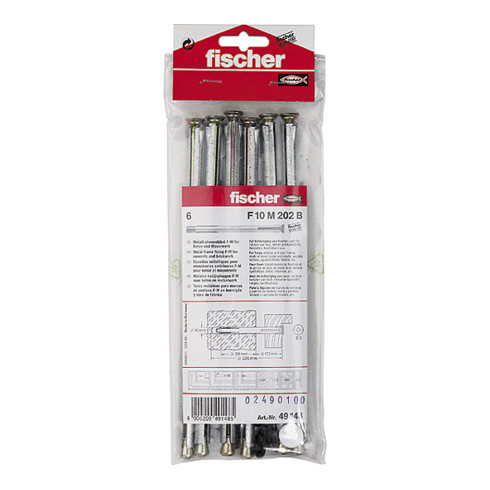 fischer Fensterrahmendübel F 10 M 202 B SB-Karte