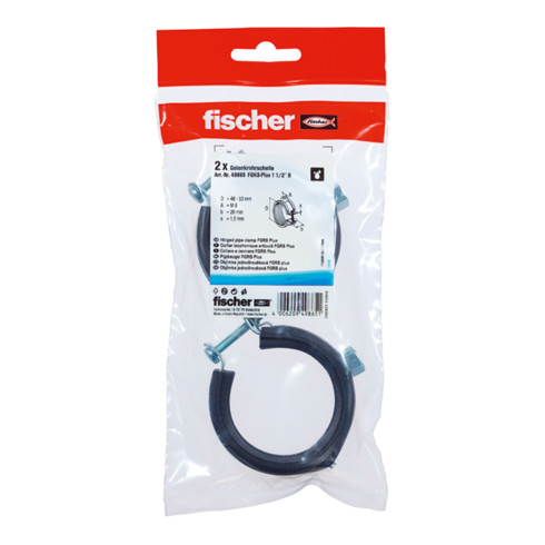 fischer Gelenkrohrschelle FGRS Plus 1 1/2" B (2)