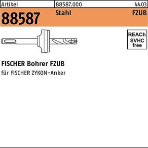 FISCHER Hammerbohrer FZUB, Ø 14 mm, Arbeitslänge 80 mm, Stahl, Artikel 88587 FISCHER Hammerbohrer FZUB, Ø 14 mm, Arbeitslänge 80 mm, Stahl, Artikel 88587