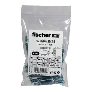 fischer Hohlraum-Metalldübel HM 4×46 S B (20) fischer Hohlraum-Metalldübel HM 4×46 S B (20)