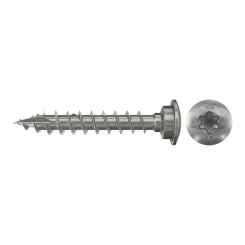 fischer Pfostenschraube 7,0x50 Zentrierk. A2 VG TX