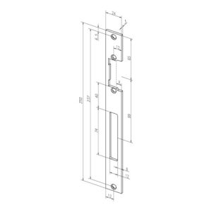 Flachschließbl.690 VA ma ktg.B.24xL.250mm DIN L/R ASSA ABLOY Flachschließbl.690 VA ma ktg.B.24xL.250mm DIN L/R ASSA ABLOY