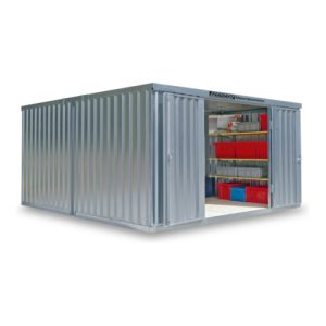 FLADAFI® Materialcontainer- Kombination MC 1440 Verzinkt, zerlegt mit Holzfußboden FLADAFI® Materialcontainer- Kombination MC 1440 Verzinkt, zerlegt mit Holzfußboden