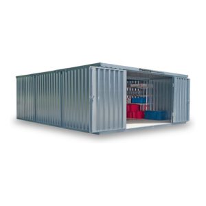 FLADAFI® Materialcontainer- Kombination MC 1560 verzinkt, zerlegt mit Holzfußboden FLADAFI® Materialcontainer- Kombination MC 1560 verzinkt, zerlegt mit Holzfußboden