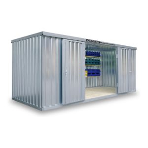 FLADAFI® Materialcontainer MC 1500 Verzinkt, zerlegt mit Holzfußboden FLADAFI® Materialcontainer MC 1500 Verzinkt, zerlegt mit Holzfußboden