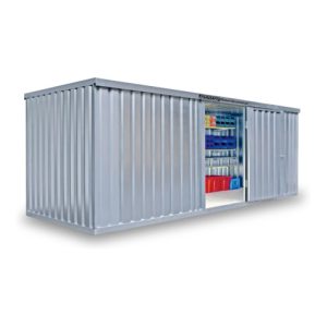 FLADAFI® Materialcontainer MC 1600 Verzinkt, zerlegt mit Holzfußboden FLADAFI® Materialcontainer MC 1600 Verzinkt, zerlegt mit Holzfußboden