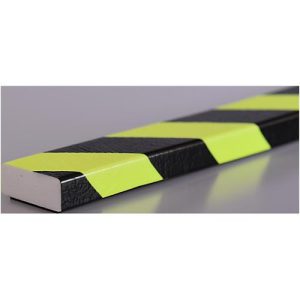 Flächenschutz Typ D, 1-m-Stück, gelb/schwarz, tagesfluoreszierend, magnetisch Flächenschutz Typ D, 1-m-Stück, gelb/schwarz, tagesfluoreszierend, magnetisch