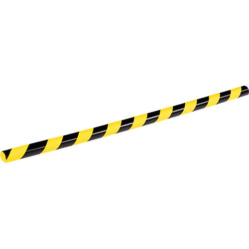 Flächenschutzprofil Durable S32R, halbrund, Klebefläche 32 mm, selbstklebend, für Innen- & Außenbereich, L 1000 mm, PU-Schaum, gelb/schwarz